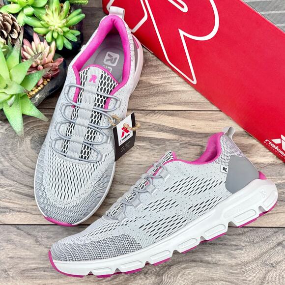 Rieker Shoes - NIB Rieker R-Evolution Shelby 03 Sneakers Trainer 8 39 Gray Pink